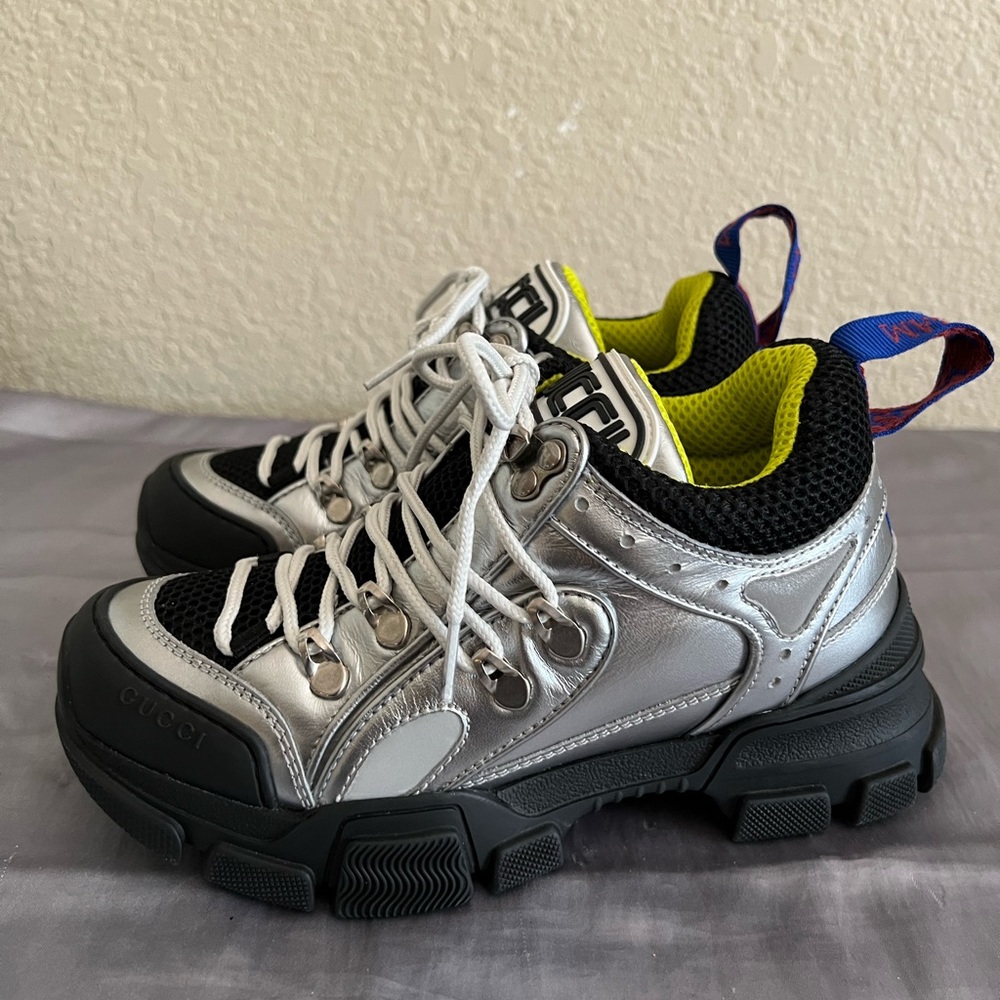 Gucci Flashtrek Trainer Shoes Sneakers 35 NEW - Picture 2 of 14